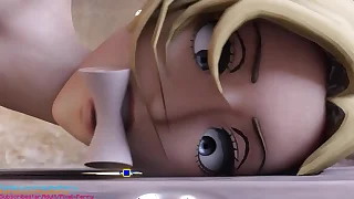 Mikasa Ackerman fucks Annie Leonhardt encircling the ass &lpar;Futa on Futa&rpar; Animation made by pixel-perry